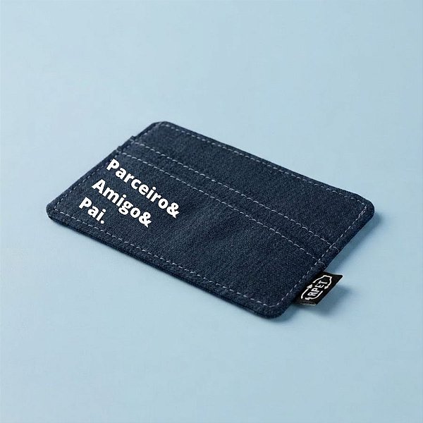 Porta Cartões Personalizado Pai Amigo - Azul - 10,5x7,5cm - 1 unidade - Rizzo