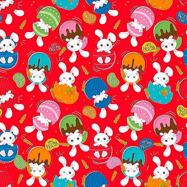 Folha para Ovos de Páscoa Metalizado Surpresa Páscoa Vermelho - 69x89cm - 25 unidades - Cromus - Rizzo