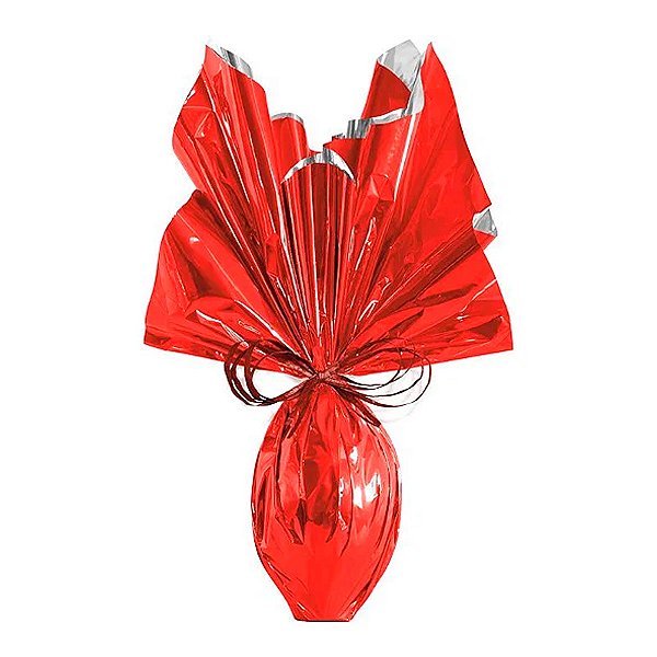 Folha para Ovos de Páscoa Metalizado Vermelho 69x89cm - 25 unidades - Cromus - Rizzo