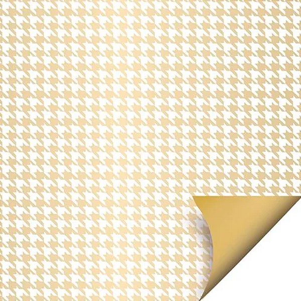 Folha para Ovos de Páscoa Double Face Tweed Ouro 69x89cm - 25 unidades - Cromus - Rizzo