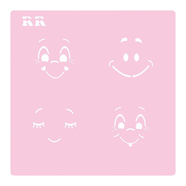Stencil Rostinhos - Ref: 4097 - 1 unidade - RR Cortadores - Rizzo