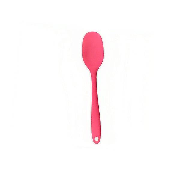 Espátula Redonda em Silicone Mini - Rosa - 21x4,2cm - 1 unidade - Rizzo