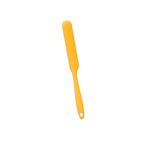 Espátula de Confeiteiro em Silicone Mini - Amarela - 24,5x2,5cm - 1 unidade - Rizzo