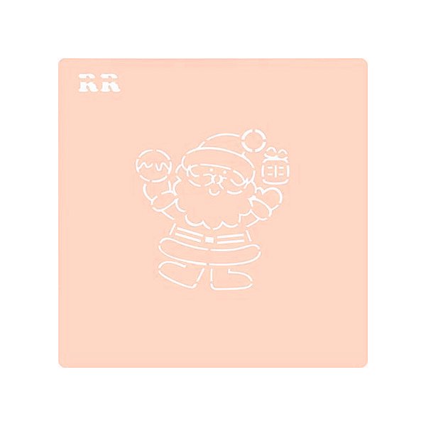 Stencil Aquarela Papai Noel 1 - Ref.4082 - 1 unidade - RR Cortadores - Rizzo