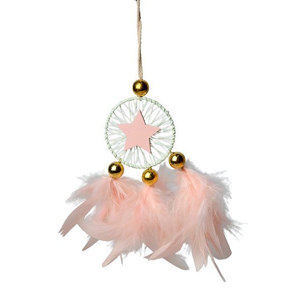 Filtro Dos Sonhos Pendente de Natal - Rosa - 18cm - 1 unidade - Rizzo