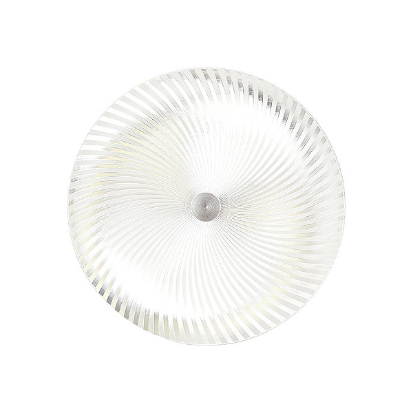 Sousplat Espiral Prata - 33cm - 1 unidade - Cromus - Rizzo
