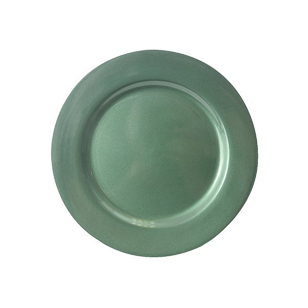 Sousplat Liso Verde Claro - 33cm - 1 unidade - Cromus - Rizzo