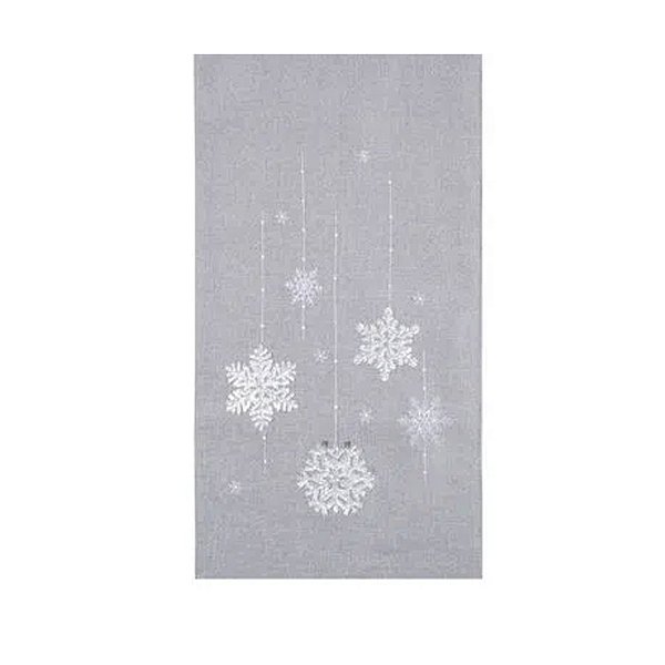 Caminho de Mesa Flocos de Neve Cinza - 180cm - 1 unidade - Cromus - Rizzo