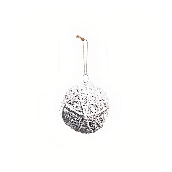 Bolas de Natal em Rattan Nevada para Pendurar - 15cm - 1 unidade - Cromus - Rizzo
