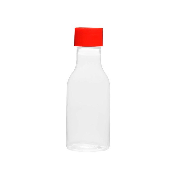 Garrafinha de Plástico 50ml com Tampa Vermelha - 10 unidades - Rizzo