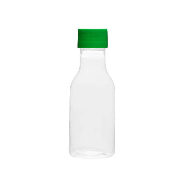 Garrafinha de Plástico 50ml com Tampa Verde Bandeira - 10 unidades - Rizzo