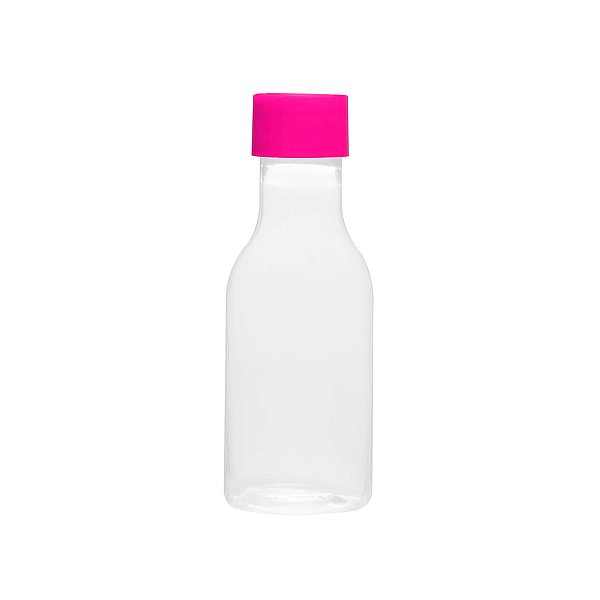 Garrafinha de Plástico 50ml com Tampa Pink - 10 unidades - Rizzo