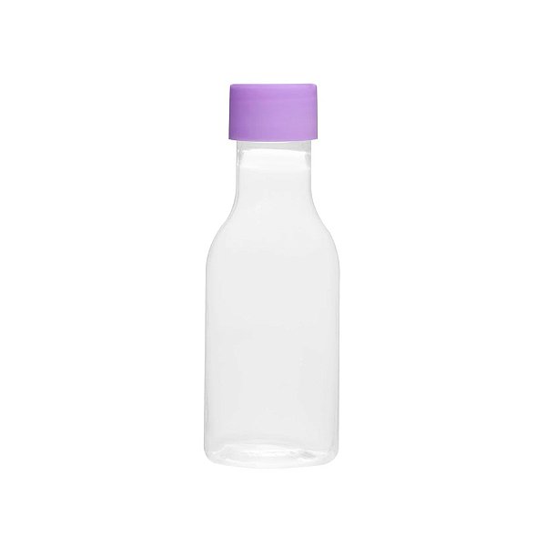Garrafinha de Plástico 50ml com Tampa Lilás - 10 unidades - Rizzo
