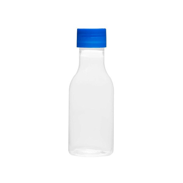 Garrafinha de Plástico 50ml com Tampa Azul - 10 unidades - Rizzo