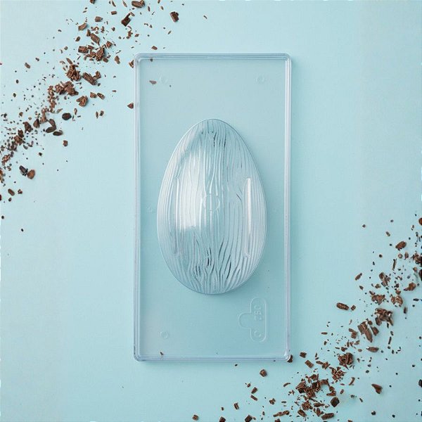 Forma Injetada Ovo Riscado 250g GI081 Gramado Rizzo Confeitaria