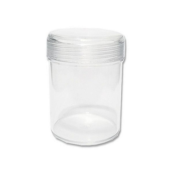 Potinho Acrílico Redondo Tampa Rosqueável - M - 120ml - 6,5cm x 5,5cm - 10 unidades - Rizzo