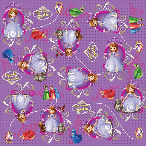 Folha para Ovos de Páscoa Reino de Sofia 69x89cm - 5 unidades - Cromus Páscoa - Rizzo Embalagens