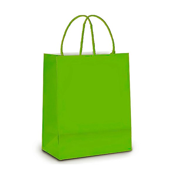 Sacola de Papel G 32x26,5x13cm - Verde - 10 unidades - Cromus - Rizzo