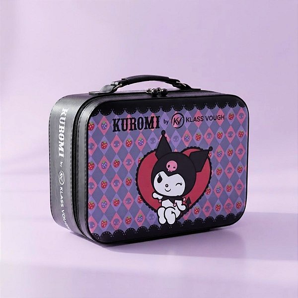 Bolsa Para Maquiagem Com Espelho  Kuromi - Hello Kitty - 25x18,5x11,5cm - 1 unidade - Rizzo