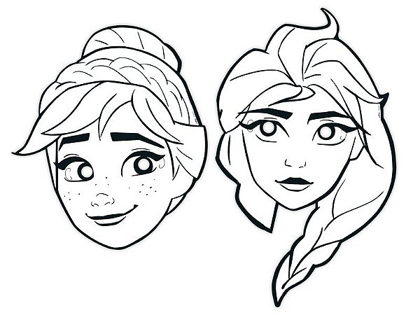 Máscara de Pintar Festa Frozen 2 - 6 unidades - Regina - Rizzo Festas
