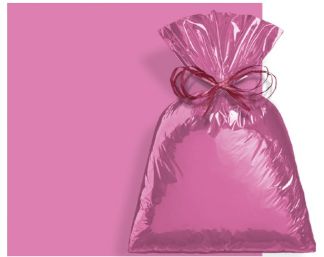 Saco Metalizado com Aba Adesiva Rosa 8x8cm - 100 unidades - Cromus - Rizzo Embalagens