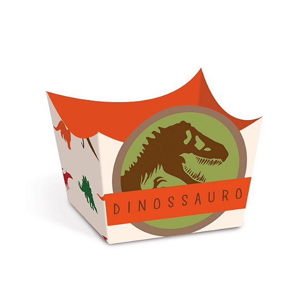 Forminha para Doces Cachepot Festa Dinossauro - Dinossauro - 24 unidades - Cromus - Rizzo Festas
