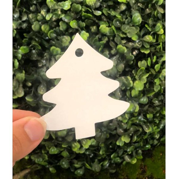 Tag Árvore de Natal Branca com 10 un - Rizzo