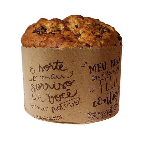 Forma Panetone 500g Frases 50un - Ad Embalagens