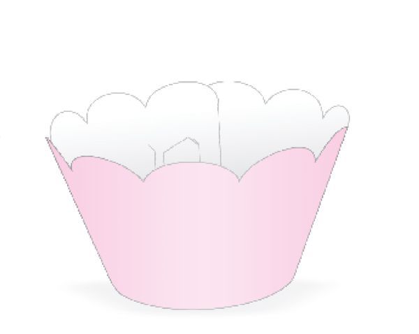 Wrapper Cupcake Tradicional - Rosa Claro - 5cm x 22cm - 12 unidades - Nc Toys