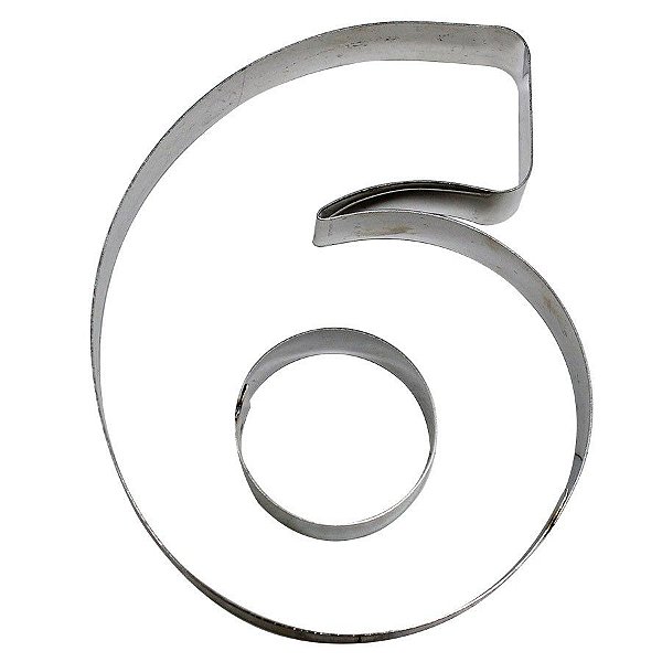 Cortador Numeral 6 Ref. 356 RR Cortadores Rizzo Confeitaria