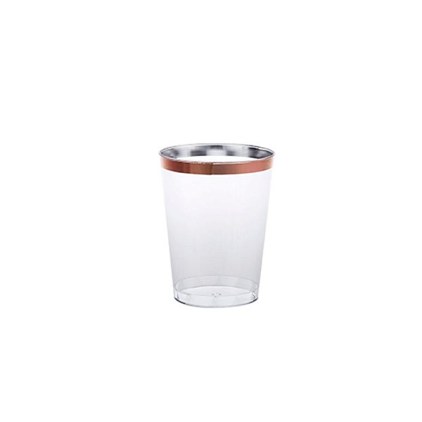 Copo água/refrigerante Borda Rose - 4 unidades - 300 ml - Rizzo