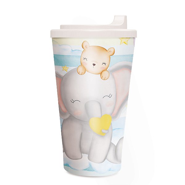Copo Plástico com Tampa Festa Bichinhos Baby 300ml - Cromus - Rizzo Festas