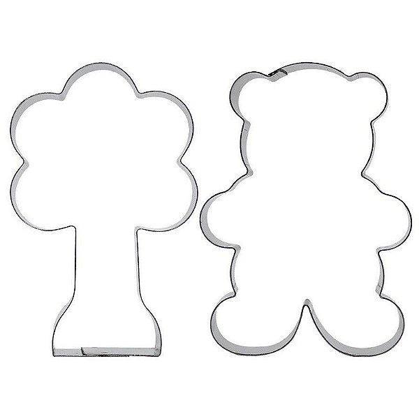 kit Cortador Urso/Árvore - Ref. 403 RR Cortadores Rizzo Confeitaria