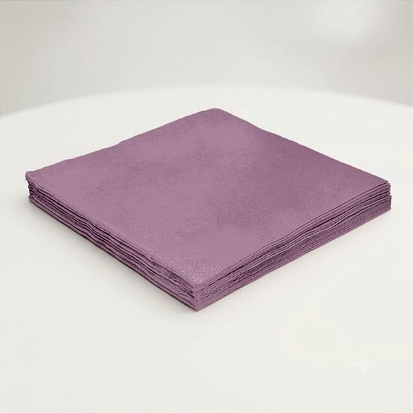 Guardanapo Liso Folha Dupla - Roxo - 24x24cm - 20 unidades - Rizzo