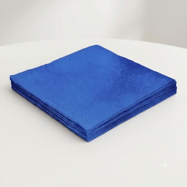 Guardanapo Liso Folha Dupla - Azul Turquesa - 24x24cm - 20 unidades - Rizzo