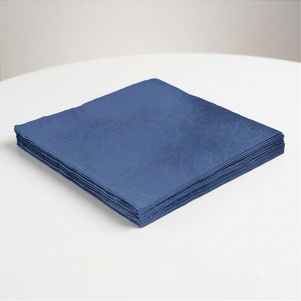 Guardanapo Liso Folha Dupla - Azul - 24x24cm - 20 unidades - Rizzo