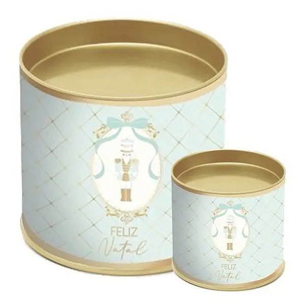 Lata Panetone Feliz Natal Verde 1u Cromus Rizzo 100g 11x9,1c -