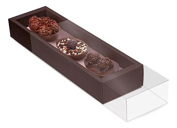 Kit 30 Caixas Para Três Ovos Páscoa 50g Rosê/marrom Cromus