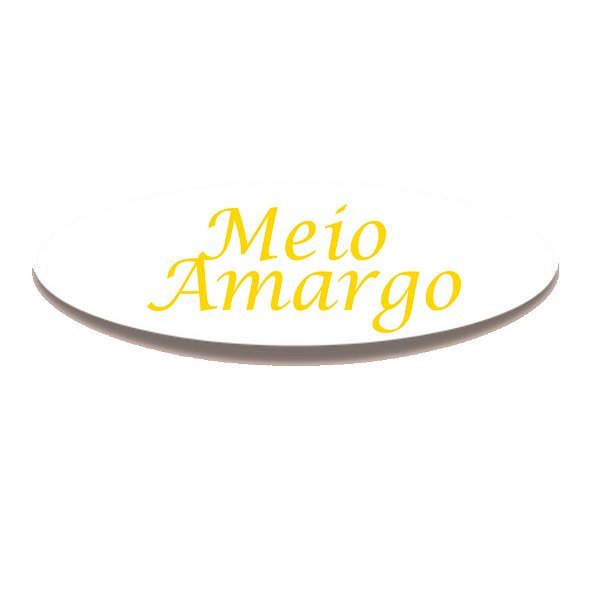 Adesivo "Meio Amargo" - Ref.2285 - Hot Stamping - 100 unidades - Stickr - Rizzo
