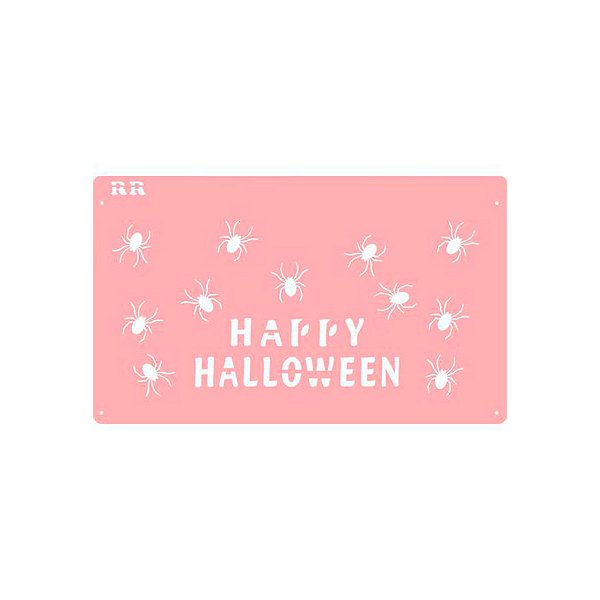Stencil Happy Halloween Aranhas - Ref. 3047 - 1 unidade - RR Cortadores - Rizzo