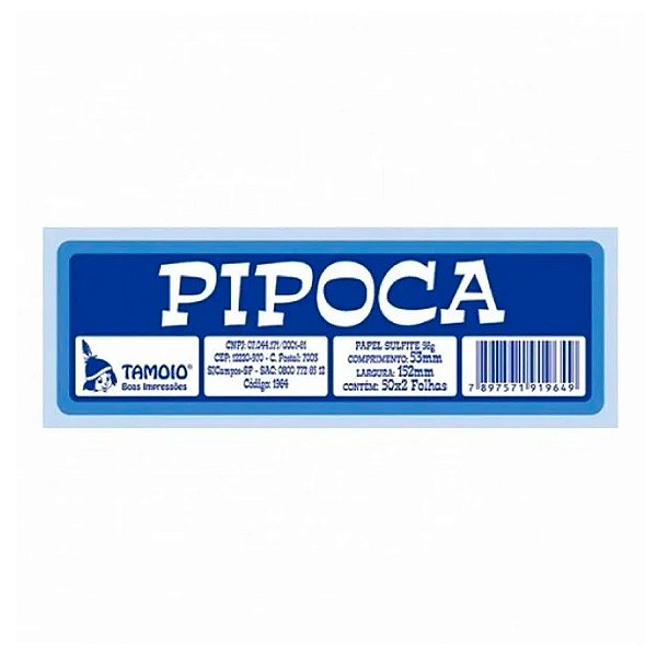 Talão de Pipoca  - 100 unidades - Rizzo