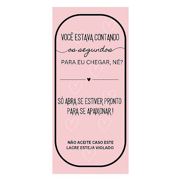 Adesivo Lacre Rosa - Ref. 2198 - Hot Stamping - 50 unidades - Stickr - Rizzo
