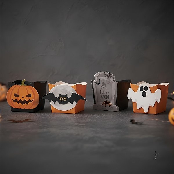 Cachepot com Aplique - Halloween Travessuras - 8 unidades - Cromus - Rizzo