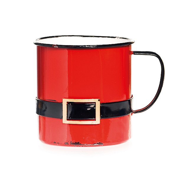 Caneca Noel de Natal - Vermelho/Preto - 15cm - 1 unidade - Cromus - Rizzo
