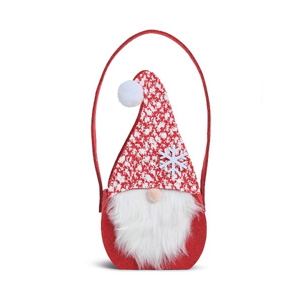 Bolsinha de Natal Kringle - Vermelho/Branco - 22x10cm  - 1 unidade - Cromus - Rizzo