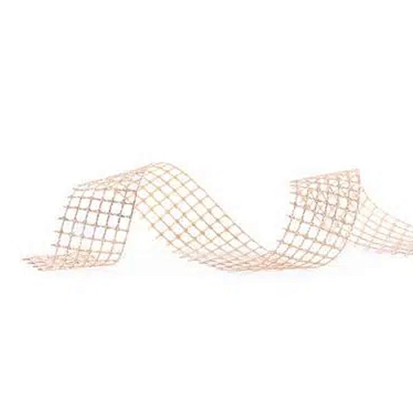 Fita Tela Glitter - Nude - 3,8cmx9,14m  - 1 unidade - Cromus - Rizzo