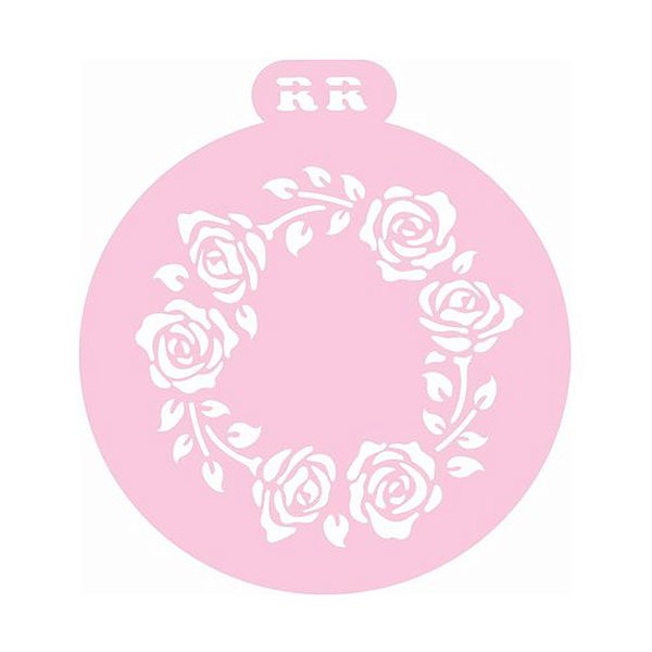 Stencil Redondo Rosas - Ref.3034 - 1 unidade - RR Cortadores - Rizzo