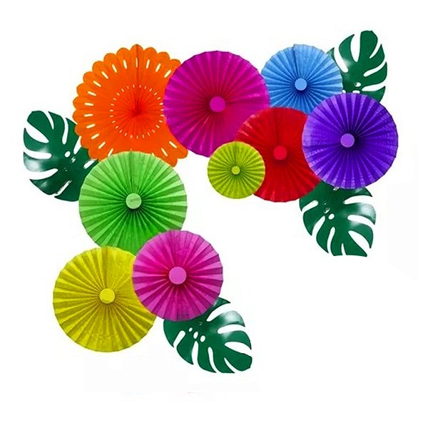 Kit Rosetas e Folhas Decorativas Sortido - 10 Peças - 1 unidade - Girotoy - Rizzo