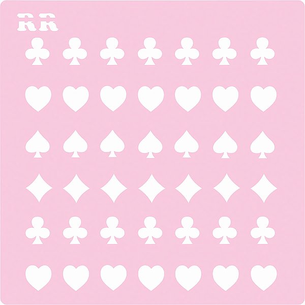 Stencil Naipe de Cartas - Ref. 4074 - 1 unidade - RR Cortadores - Rizzo