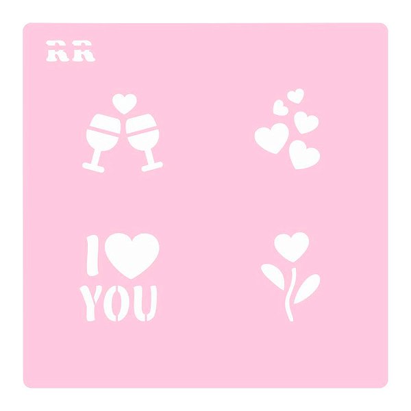 Stencil Amor 1 - Ref. 4069 - 1 unidade - RR Cortadores - Rizzo